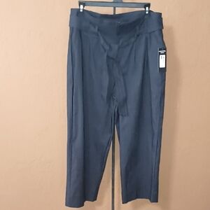 NWT Fundamental Things Gray Wide Leg Women's Pants With Tie Belt Size 10